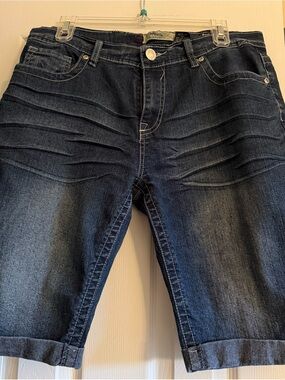 Women’s YAG Denim Bermuda Shorts in Dark Blue